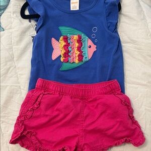 Gymboree Blue and Pink Kids Matching Set